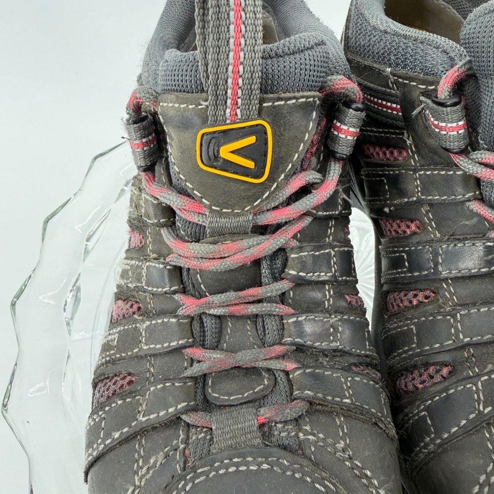 KEEN Women's Grey Pink Steel Toe Safety Work‎ Boots Size 6M ASTM Certified